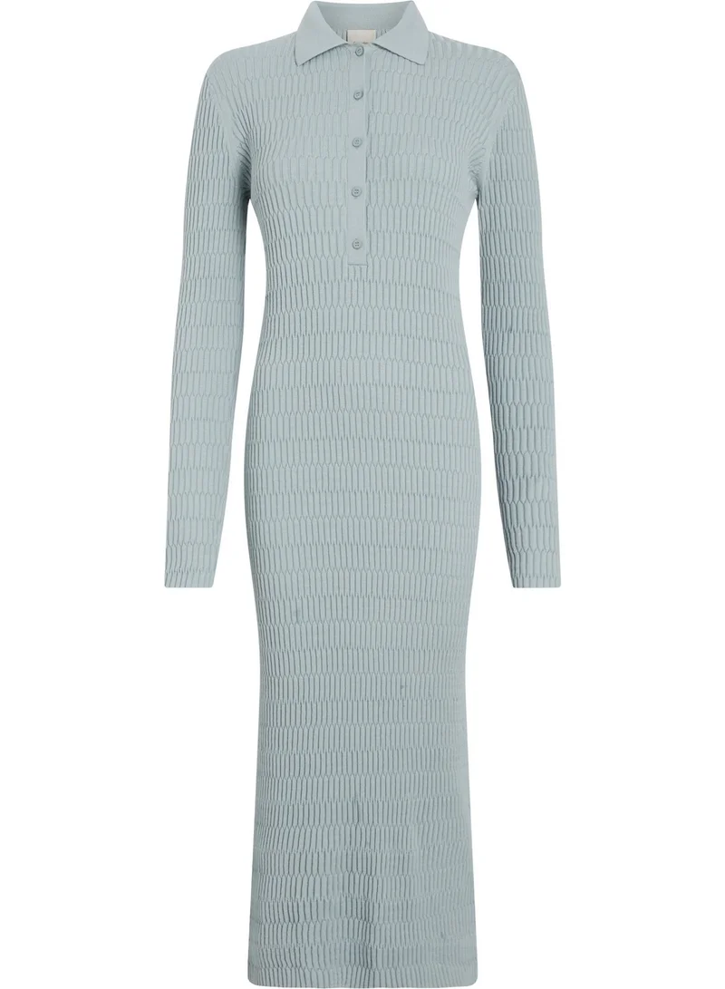 CALVIN KLEIN Abyss Slim Textured Shirt Dress for Women | Best Price UAE
